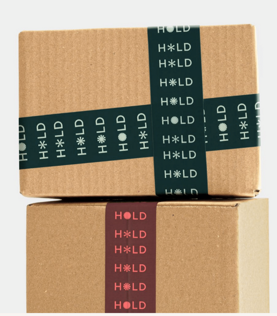 hold branded cardboard boxes