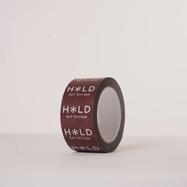 Brown branded packing tape - HOLD Box Shop